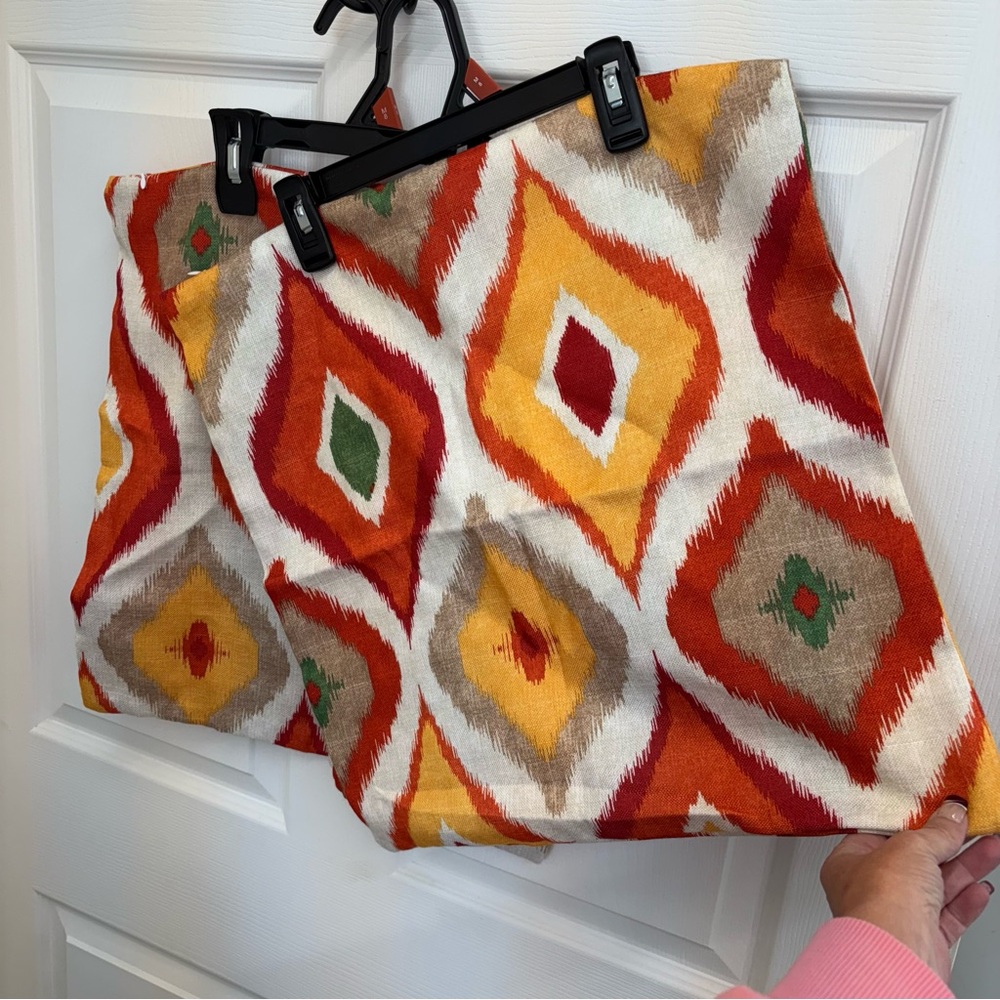 Signature homestyles ikat square pillow covers set of 2